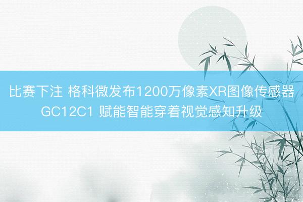 比赛下注 格科微发布1200万像素XR图像传感器GC12C1 赋能智能穿着视觉感知升级