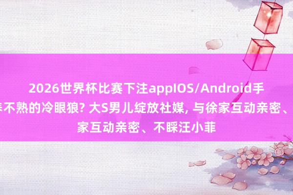 2026世界杯比赛下注appIOS/Android手机版下载 养不熟的冷眼狼? 大S男儿绽放社媒， 与徐家互动亲密、不睬汪小菲