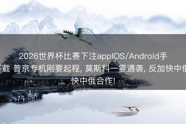 2026世界杯比赛下注appIOS/Android手机版下载 普京专机刚要起程， 莫斯科一霎遇袭， 反加快中俄合作!