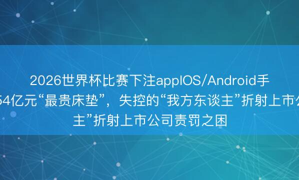 2026世界杯比赛下注appIOS/Android手机版下载 8.54亿元“最贵床垫”,失控的“我方东谈主”折射上市公司责罚之困