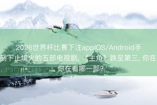 2026世界杯比赛下注appIOS/Android手机版下载 刻下止境火的五部电视剧， 《主角》跌至第三， 你在看哪一部?