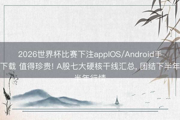 2026世界杯比赛下注appIOS/Android手机版下载 值得珍贵! A股七大硬核干线汇总， 团结下半年行情