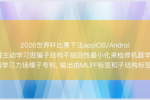 2026世界杯比赛下注appIOS/Android手机版下载 微软苦求进程主动学习诳骗子结构不细目性最小化来检修机器学习力场模子专利， 输出由MLFF标签和子结构标签指定的势能名义(PES)